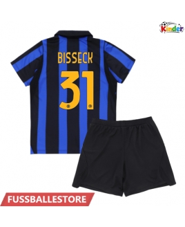 Günstige Inter Milan Yann Bisseck #31 Heimtrikotsatz Kinder 2026-27 Kurzarm (+ Kurze Hosen)